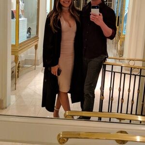 NOOKIE Nude Mockneck Bodycon Dress